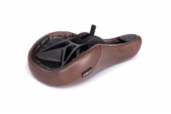 SELLE ECLAT BIOS PIVOTAL BROWN LEATHER SEAT FAT PADDED - image 1